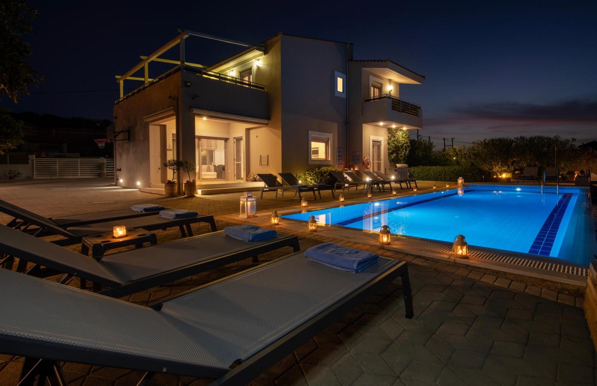 Four Seasons Private Villa - Seaview - Big Heated Pool - Gym - Sport Activities غوفي المظهر الخارجي الصورة